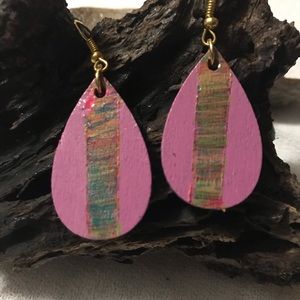 Hand Painted Abstract Earrings